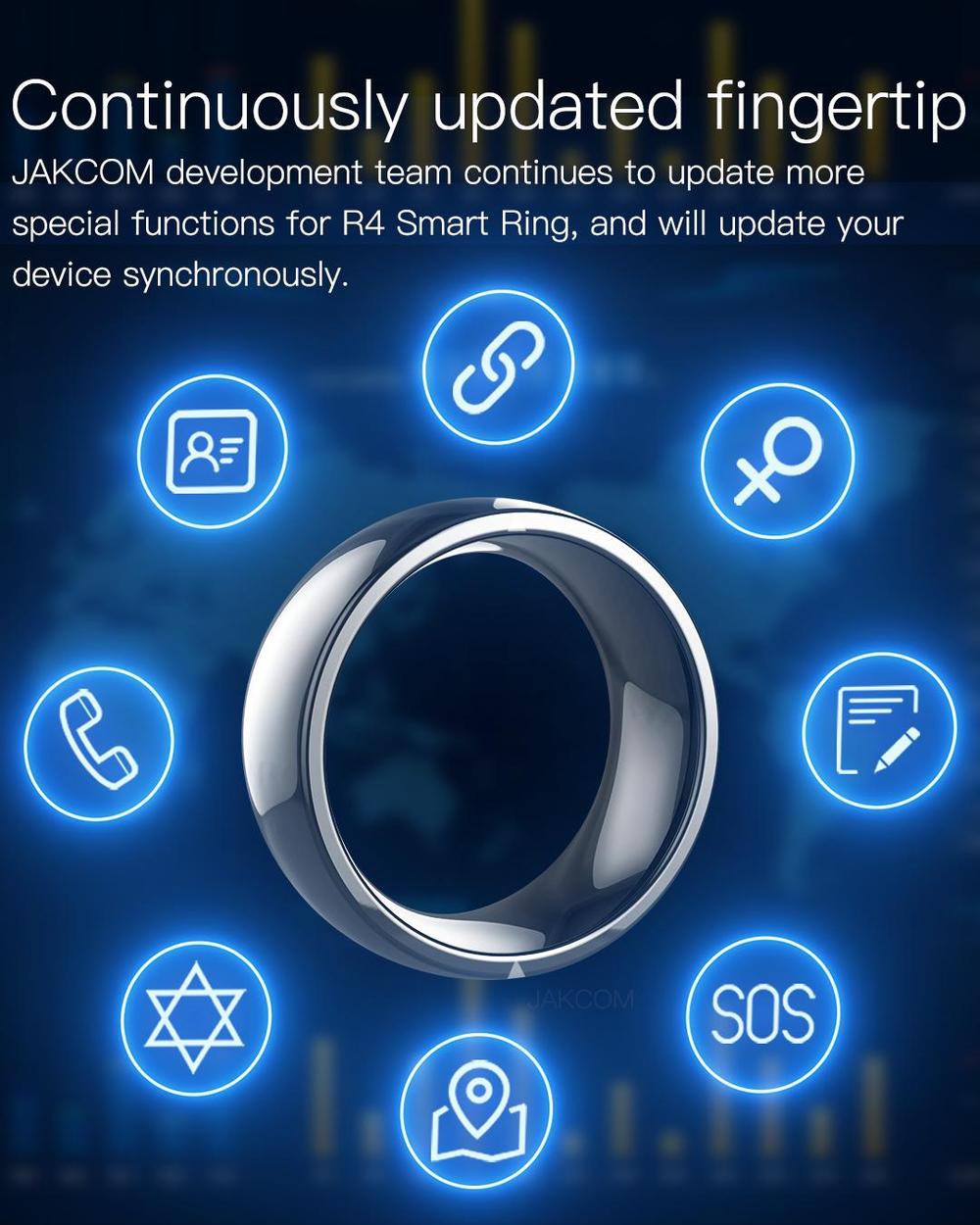 Smart Ring Nfc Pay - Jakcom-スマートリング,防水,高速,nfc,iosおよびandroid電話用,wp,小型マジックリング