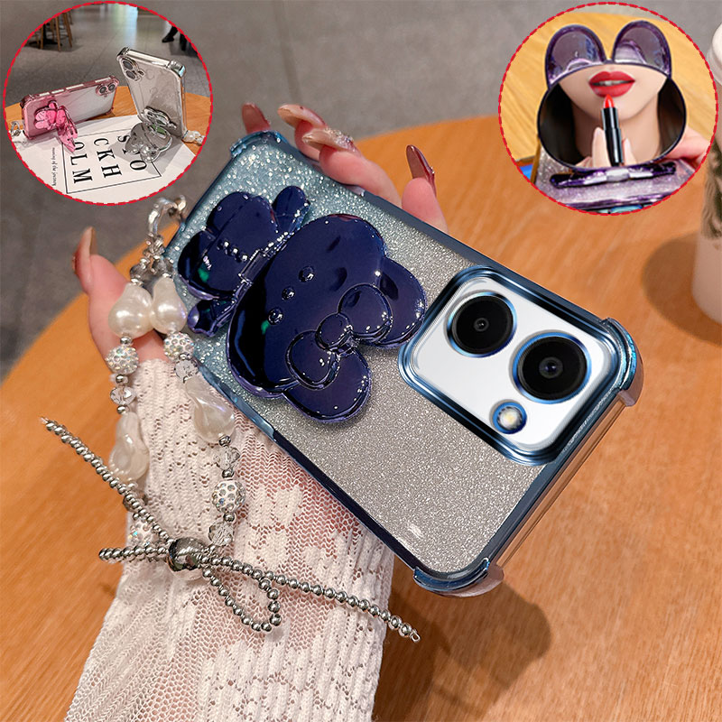 ファッションキュート3Dバニーミラー付きスマホケース Viv - Vivo Y28 のレビューと価格