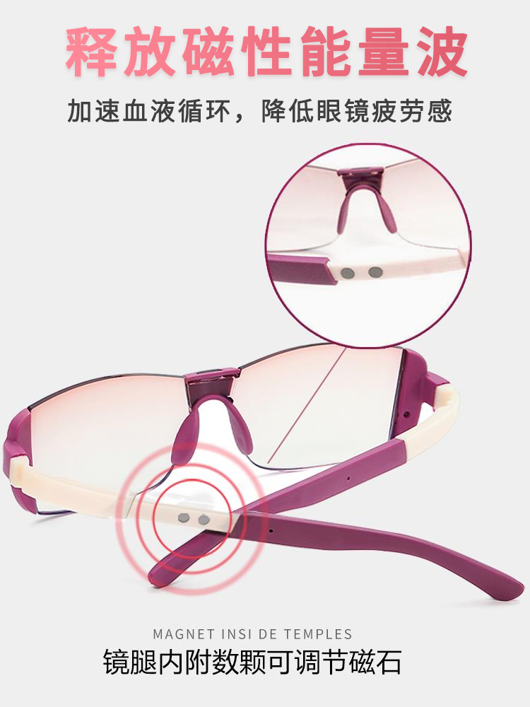 磁気療法フレームレスデュアルライトアンチブルーライト老眼鏡ス - Light Therapy Glasses のレビューと価格
