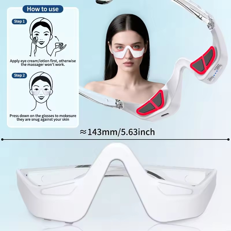 目の下の赤色光療法デバイス、目の赤色光療法グラス、くまやむく - Light Therapy Glasses のレビューと価格